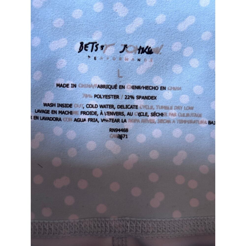 Betsy Johnson Performance Activewear Set Blue Speckled Bra M Leggings L - Picture 6 of 14